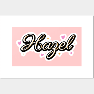 Hazel name cute design Posters and Art